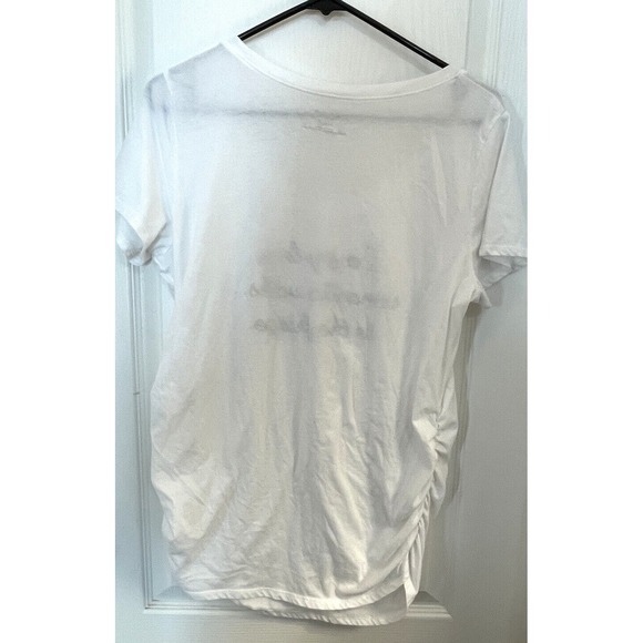 "I enjoy romantic walks... to the fridge." Womans Motherhood Maternity Size LG - Picture 3 of 9